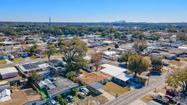 an aerial view of multiple house