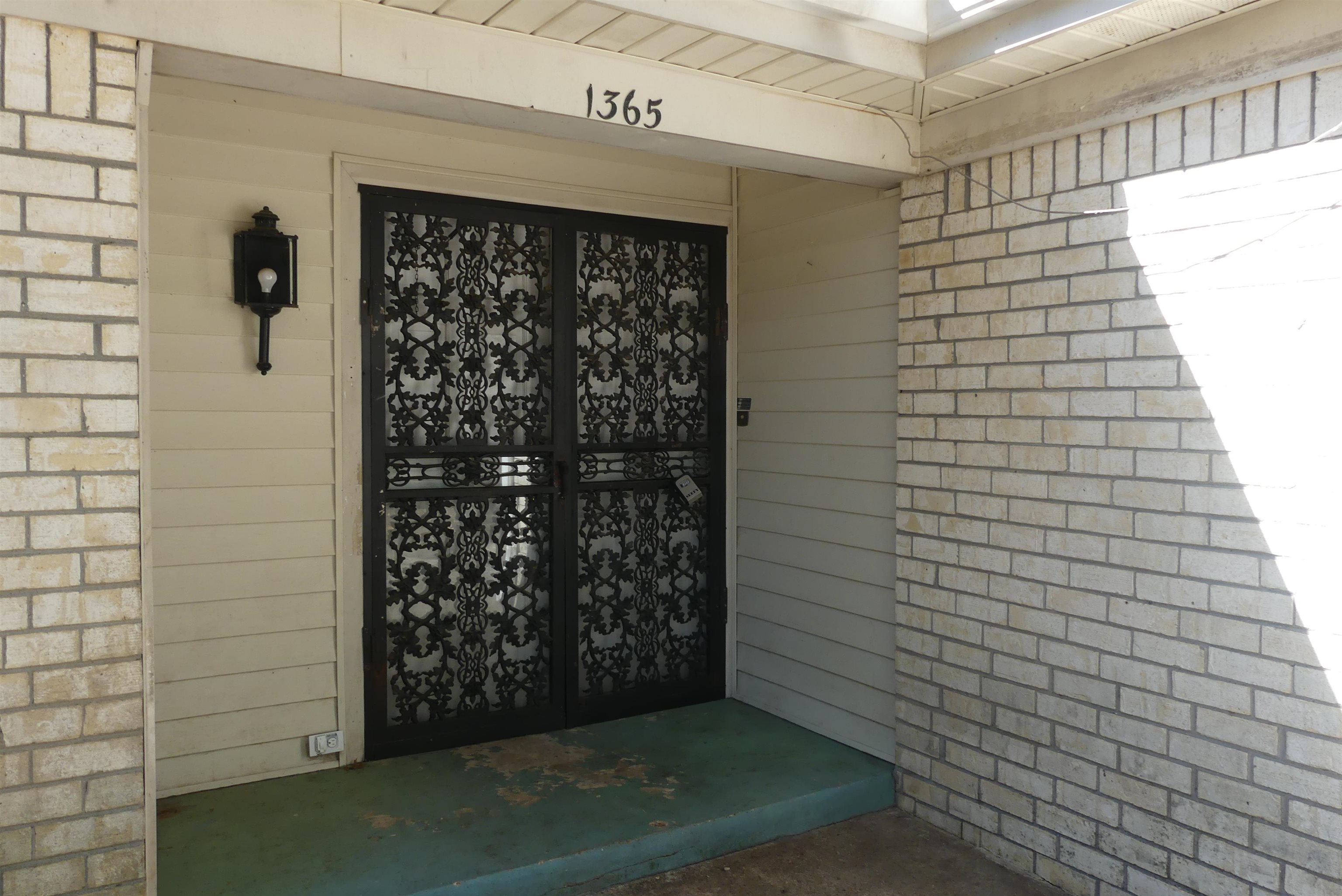Double Entry Doors with Decorative Iron Security Doors