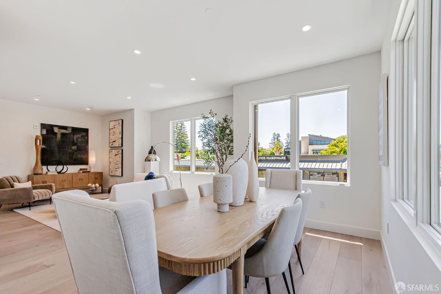 425 1st Street, Unit 21 Los Altos, CA 94022 - Photo 12 of 41 a living room with fireplace furniture and a flat screen tv