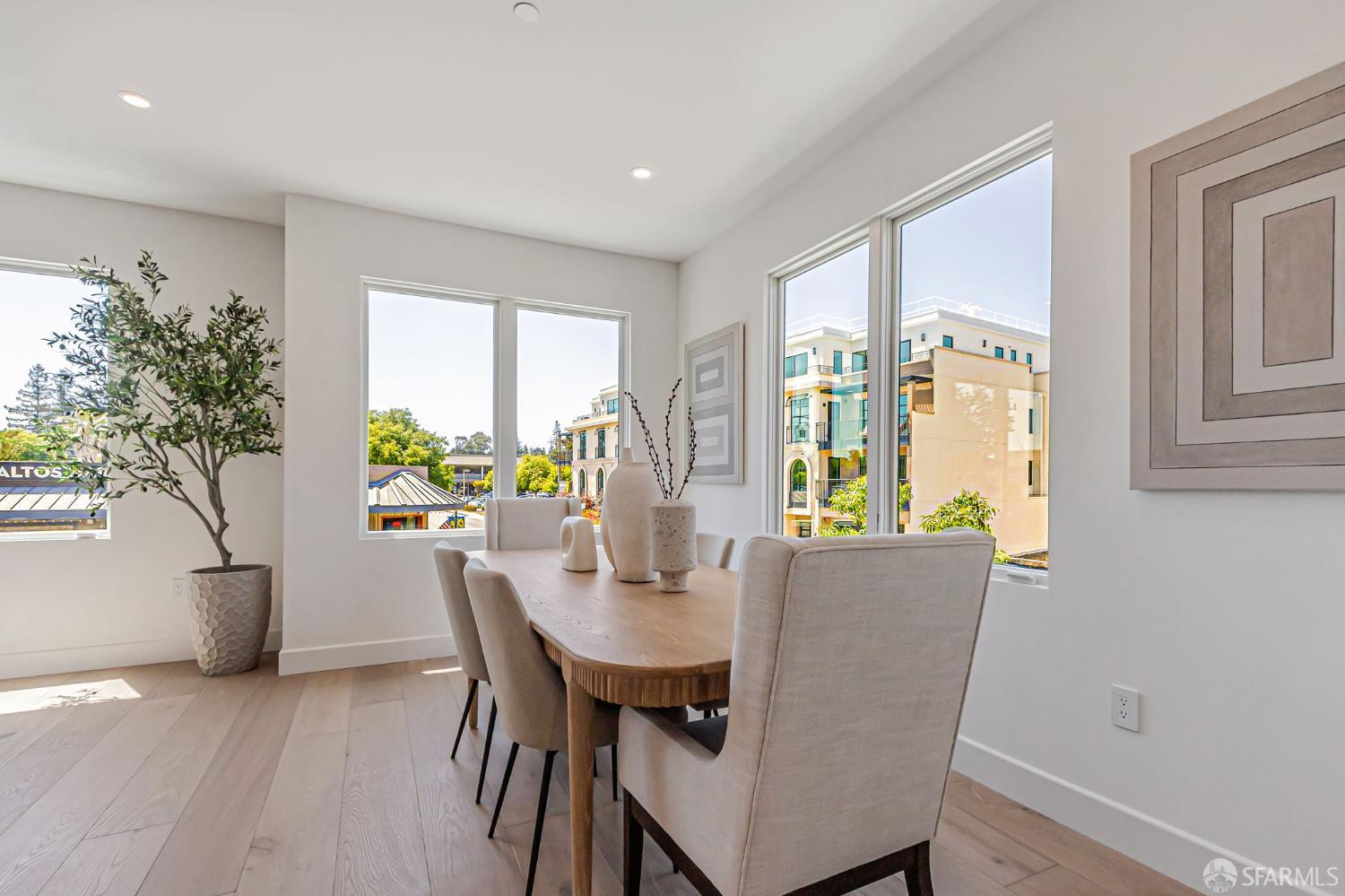 425 1st Street, Unit 21 Los Altos, CA 94022 - Photo 13 of 41 a view of a dining room with furniture window and outside view