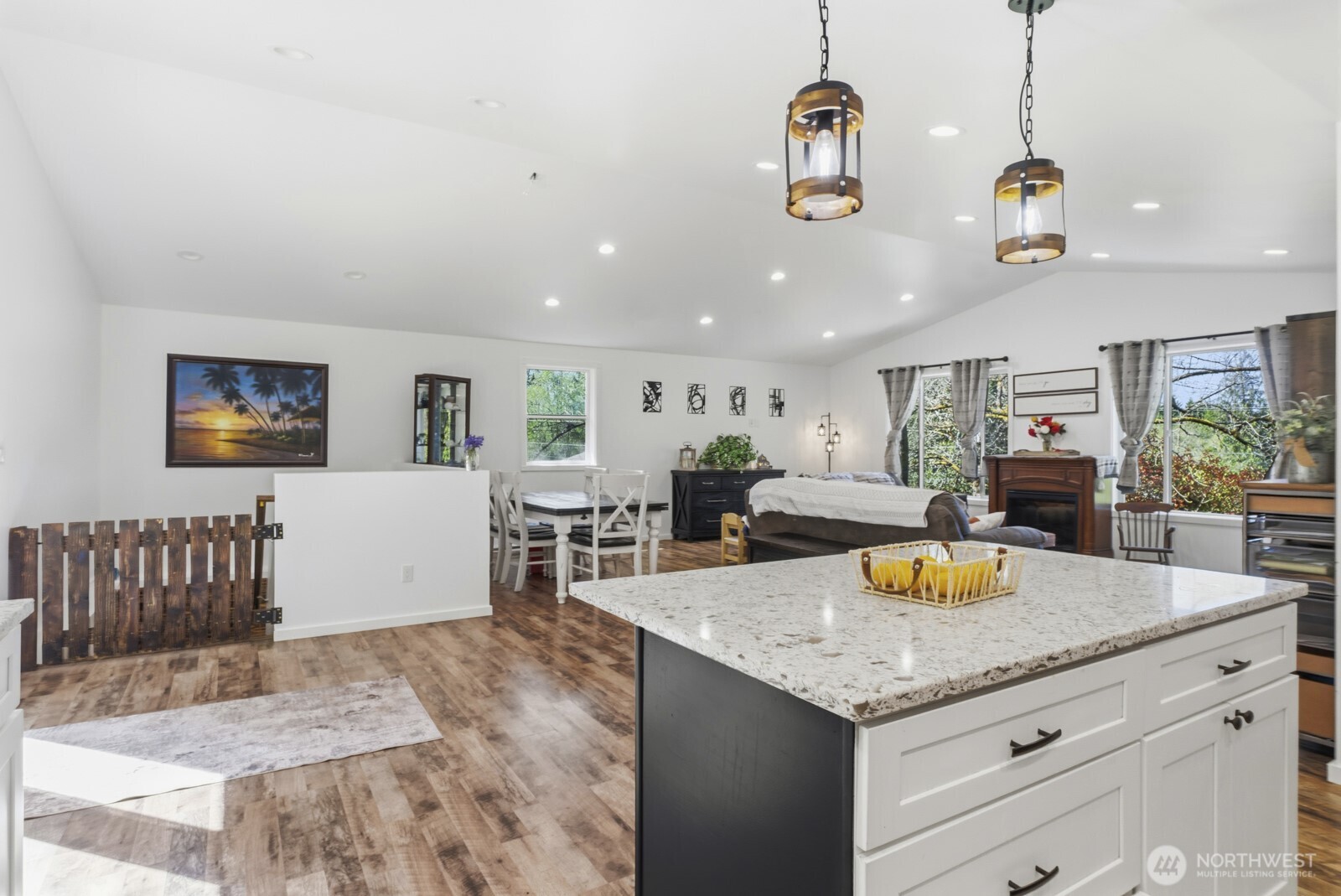 690 North Summit Road McCleary, WA 98557 - Photo 18 of 40 a view of a dining room and kitchen with a table chairs
