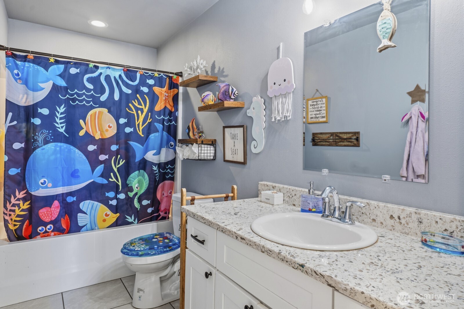 690 North Summit Road McCleary, WA 98557 - Photo 35 of 40 a bathroom with a sink mirror and vanity