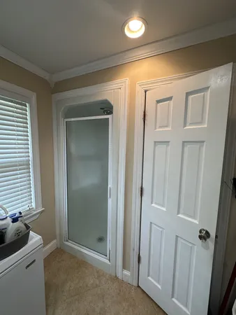 wooden floor and closet in a room
