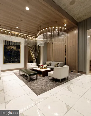 a outdoor space with lots of tables and a glass door shower