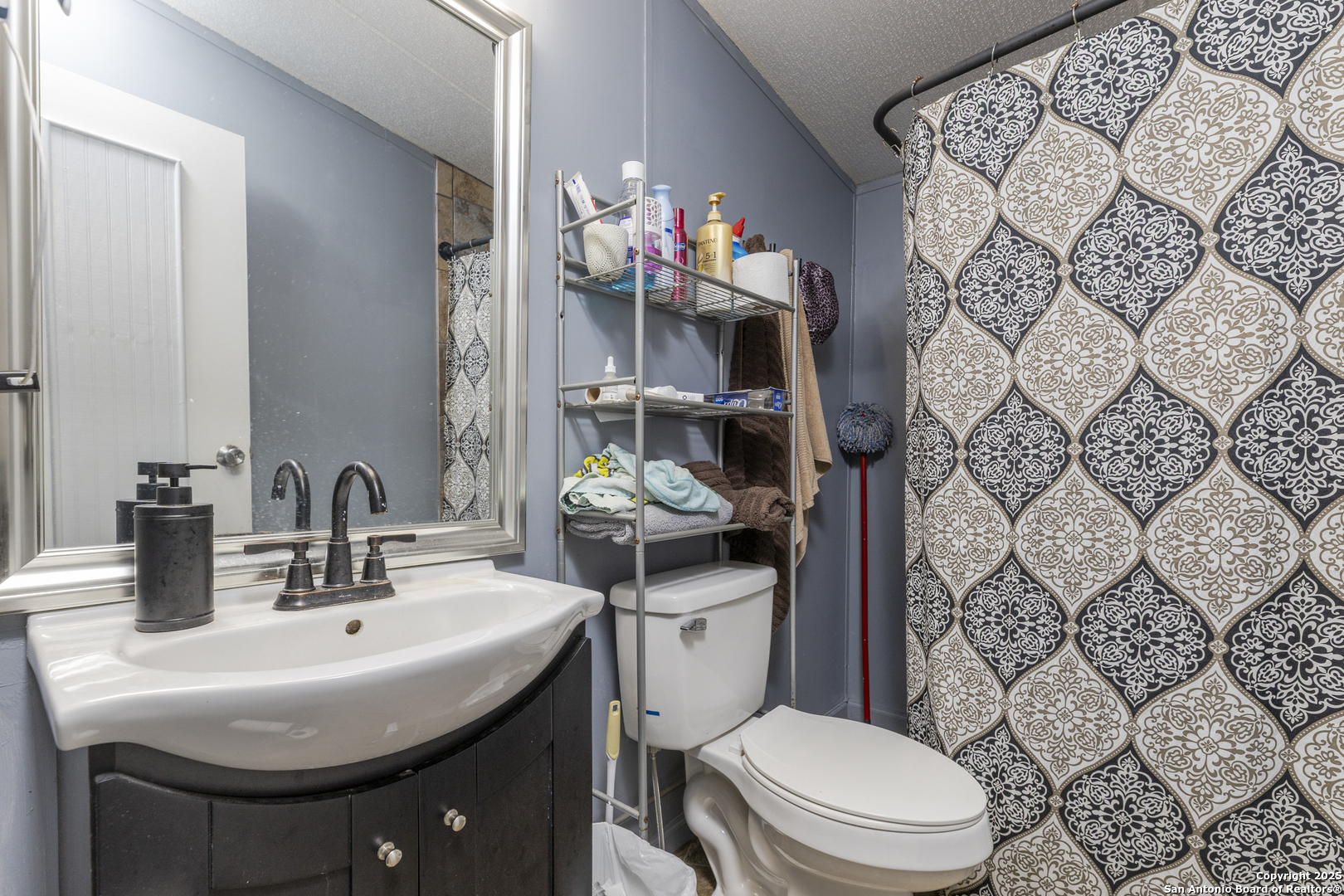 323 County Road 6842 Lytle, TX 78052 - Photo 16 of 25 a bathroom with a sink toilet and a mirror