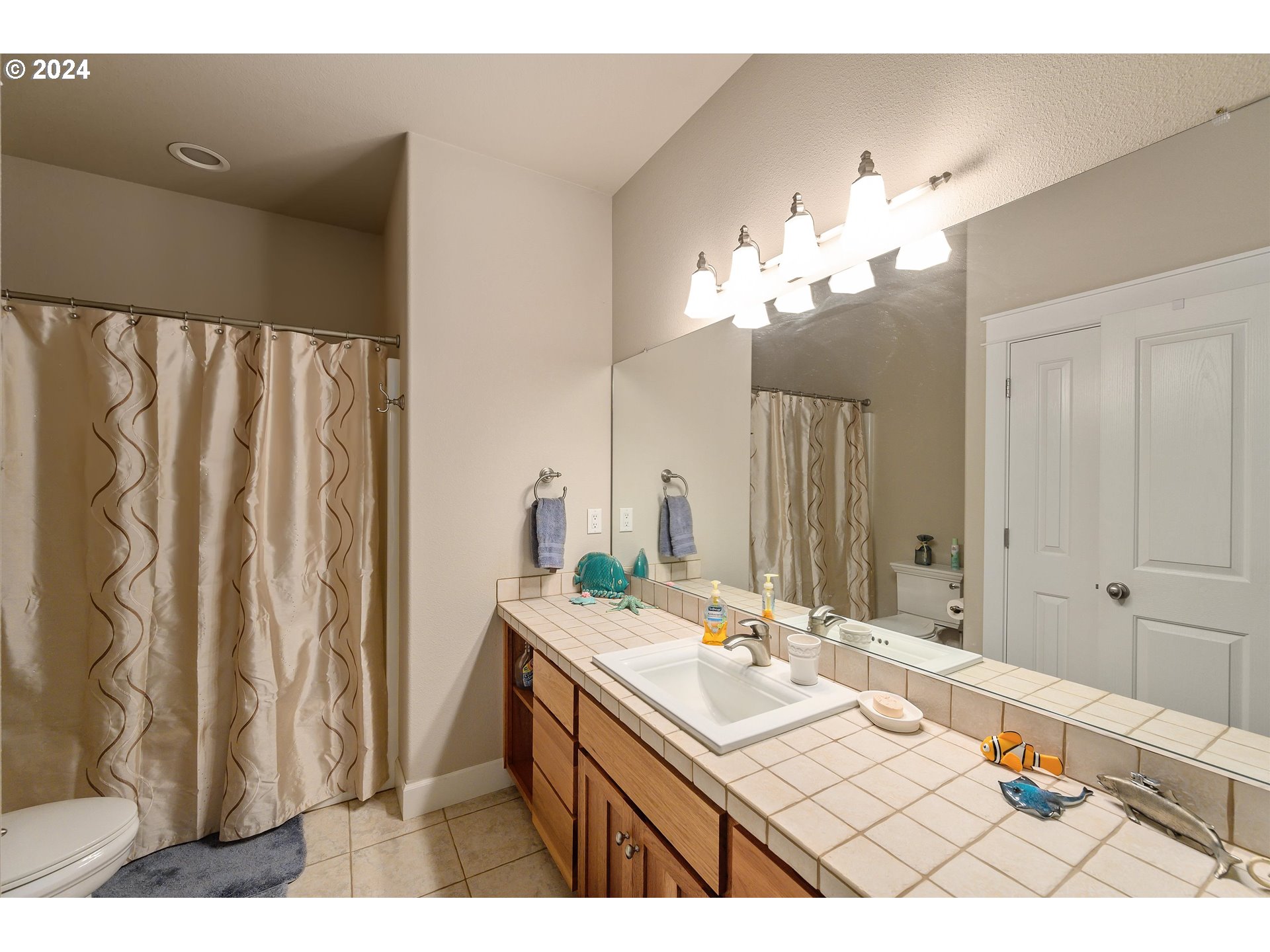 4216 Northwest 289th Street Ridgefield, WA 98642 - Photo 26 of 40 a bathroom with a sink vanity and a mirror