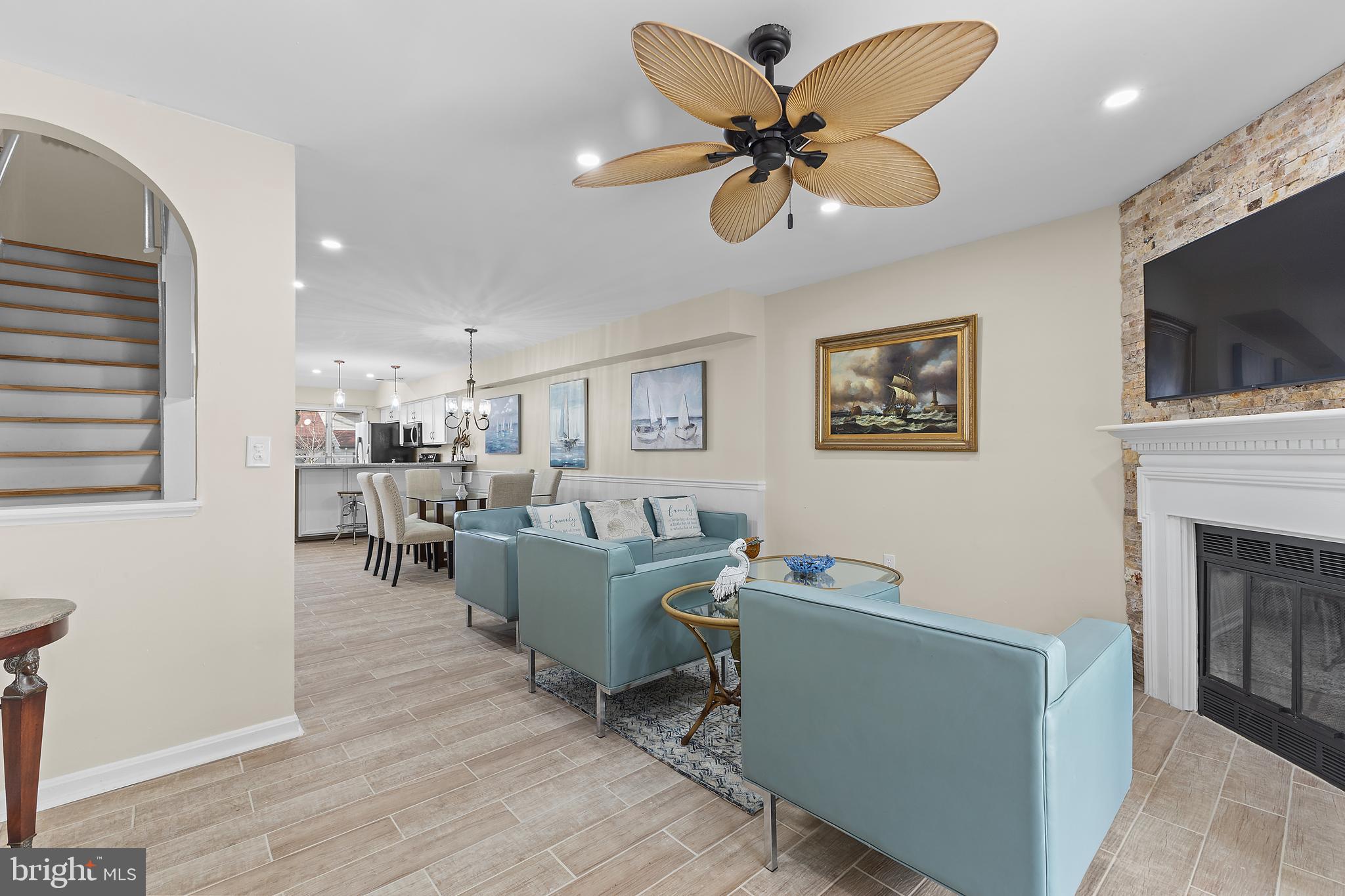 8 Queen Victoria Way Chester, MD 21619 - Photo 15 of 46 Living area w/wood-burning fireplace