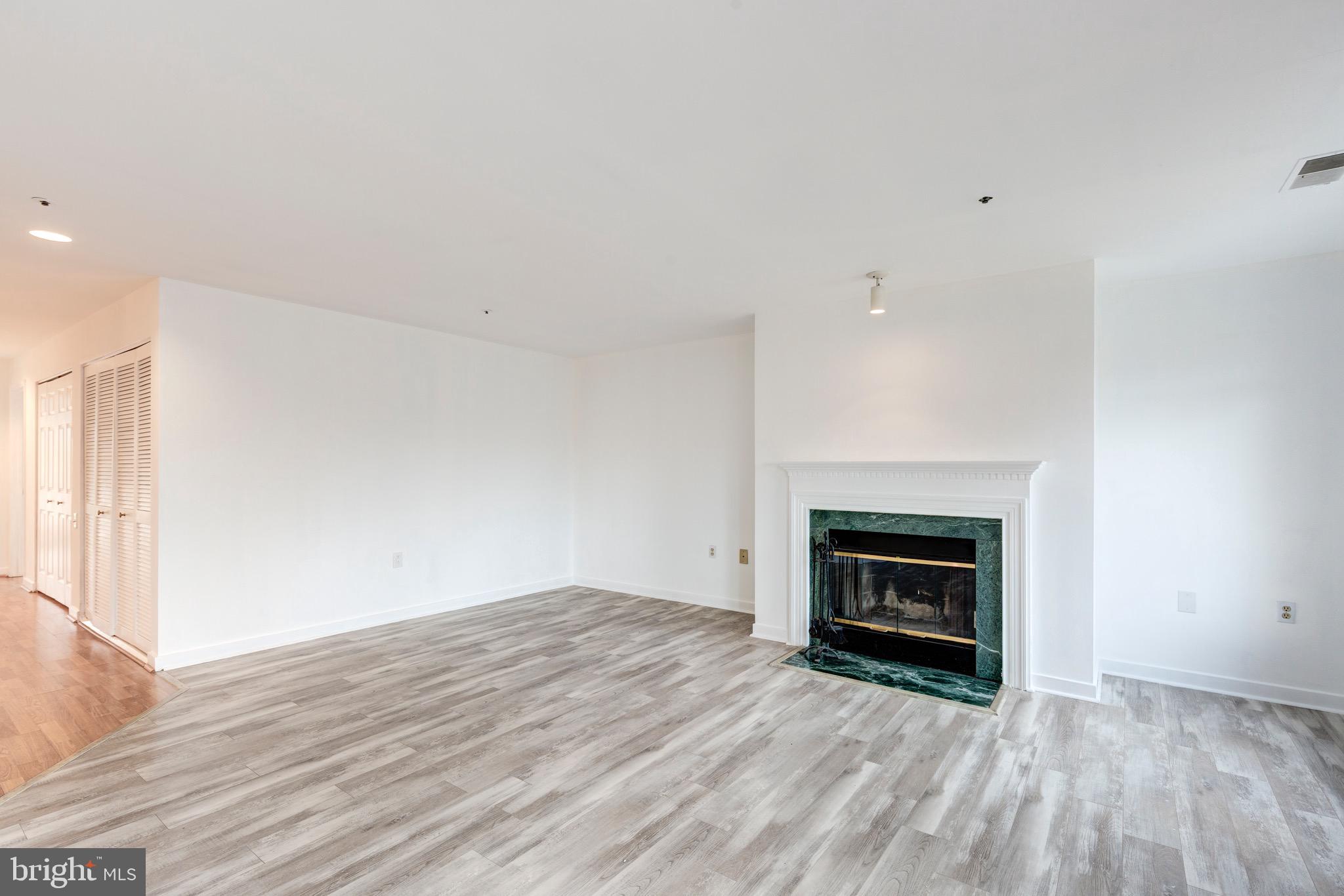 385 Pleasanton Road, Unit B22 Westminster, MD 21157 - Photo 15 of 35 a view of empty room with wooden floor and fireplace