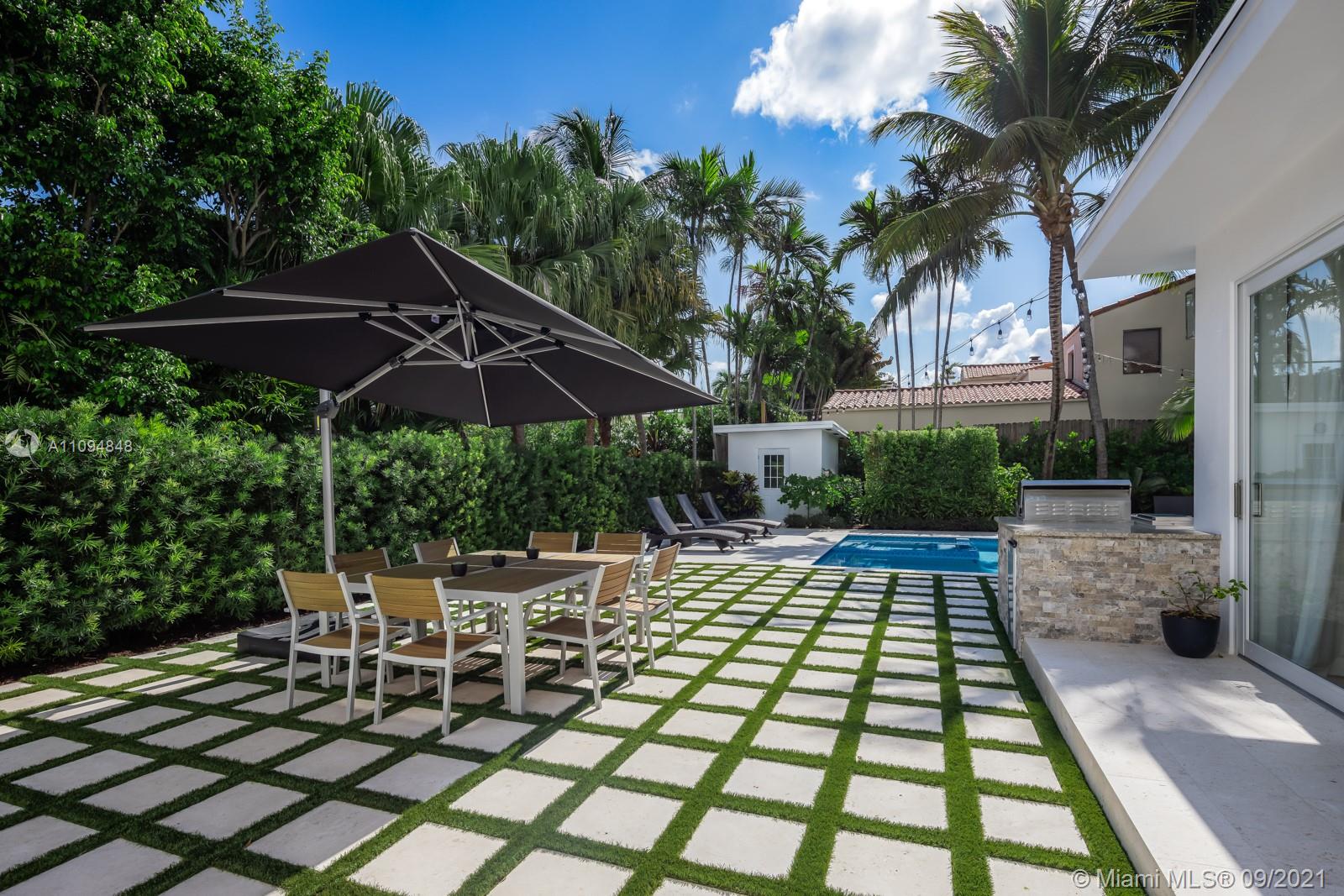 5235 North Bay Road Miami Beach, FL 33140 - Photo 2 of 22 a view of a backyard with sitting area
