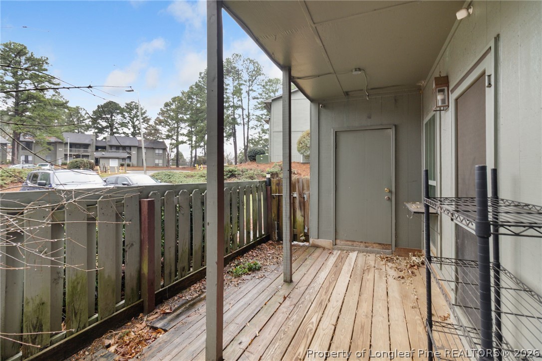 1908 Tryon Drive, Unit 1 Fayetteville, NC 28303 - Photo 27 of 29 a view of a balcony with wooden floor