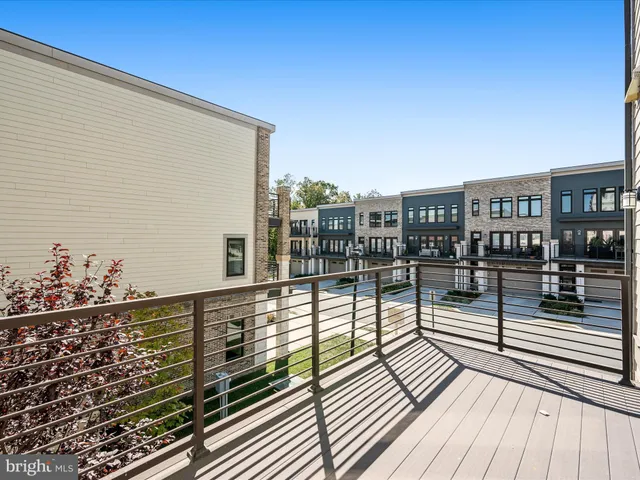 a view of a building from a balcony