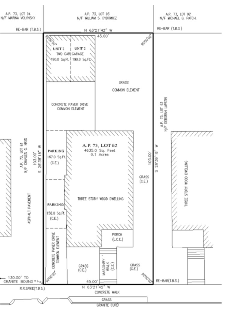 119 5th Street, Unit 1 Providence, RI 02906 - Photo 13 of 15 Lot Plan