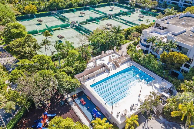 an aerial view of multiple house