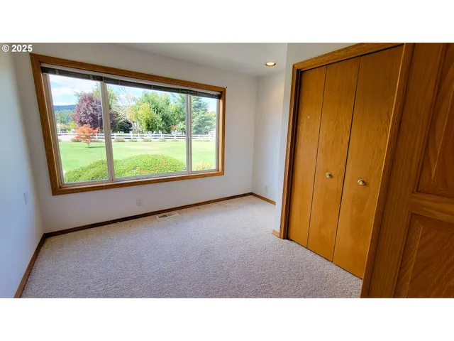 a room with a large window