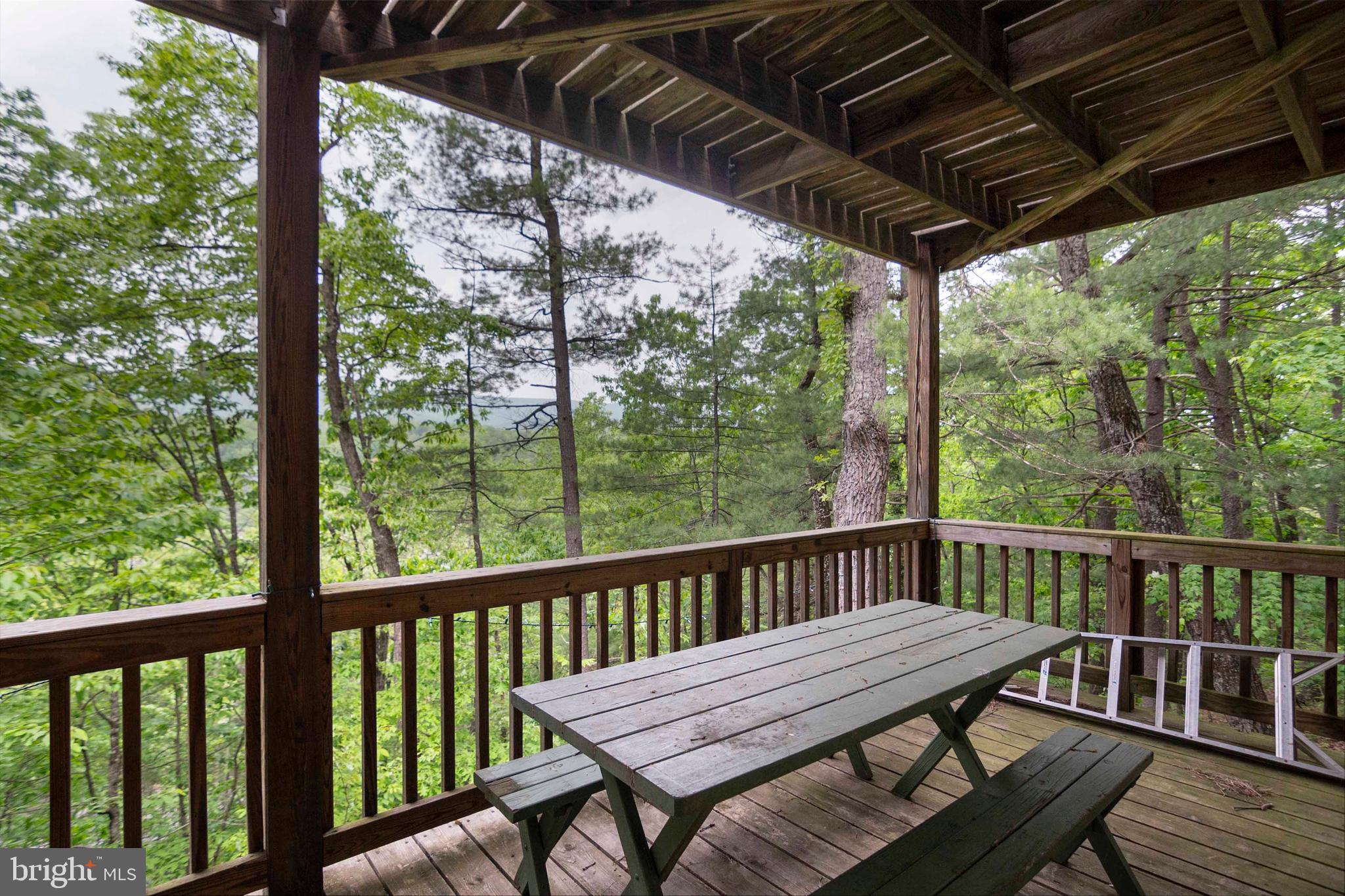 272 Fritzel Way Mount Jackson, VA 22842 - Photo 36 of 60 a view of a wooden deck with a table and chairs with wooden floor