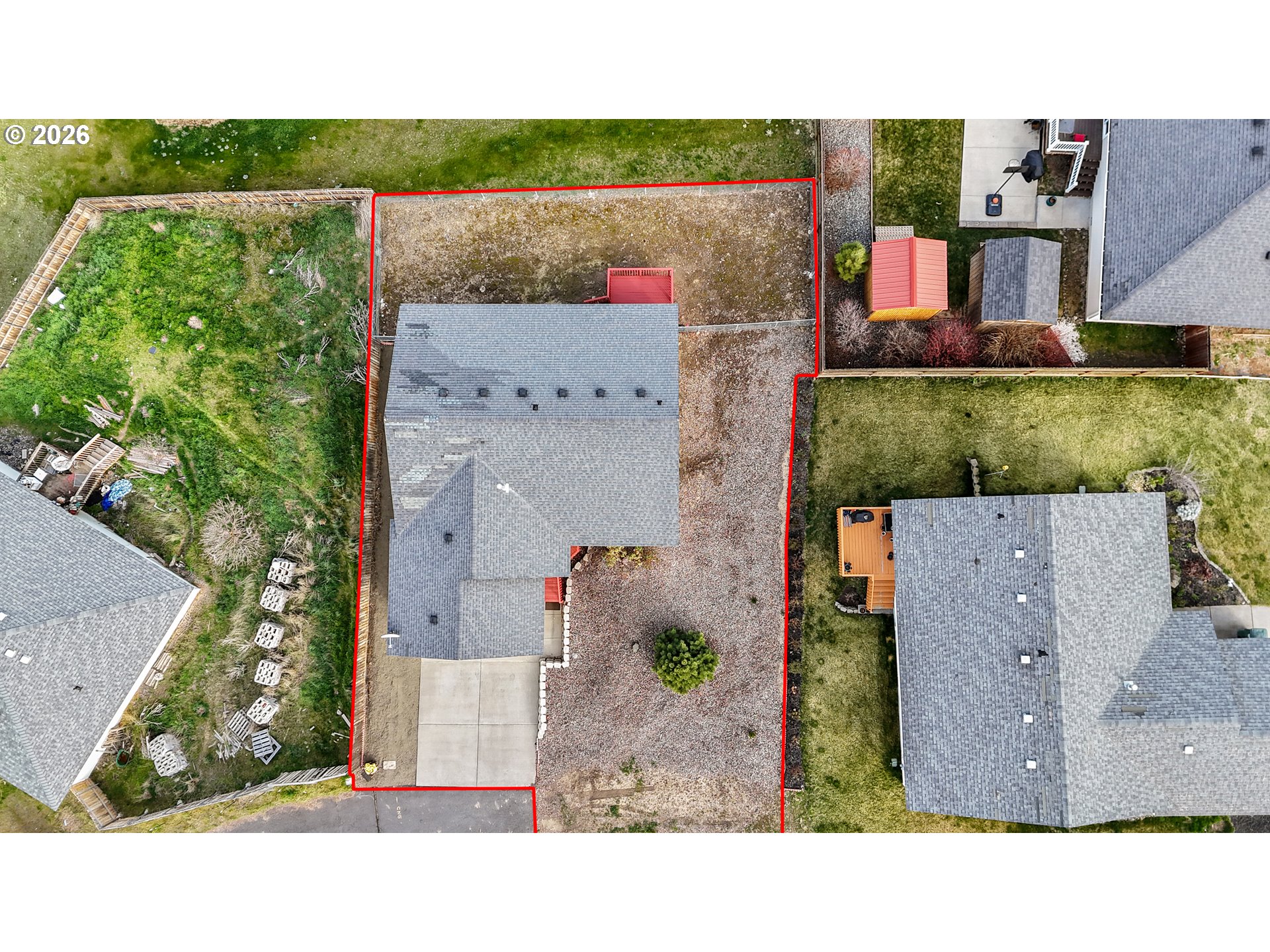 1314 Southwest 11th Court Pendleton, OR 97801 - Photo 28 of 30 an aerial view of a house with a garden