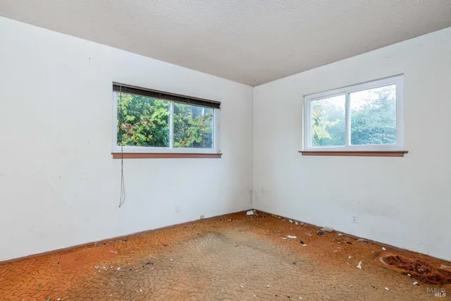 an empty room with a window