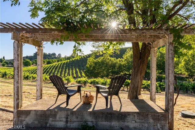 a backyard of a house with lots of green space and lake view