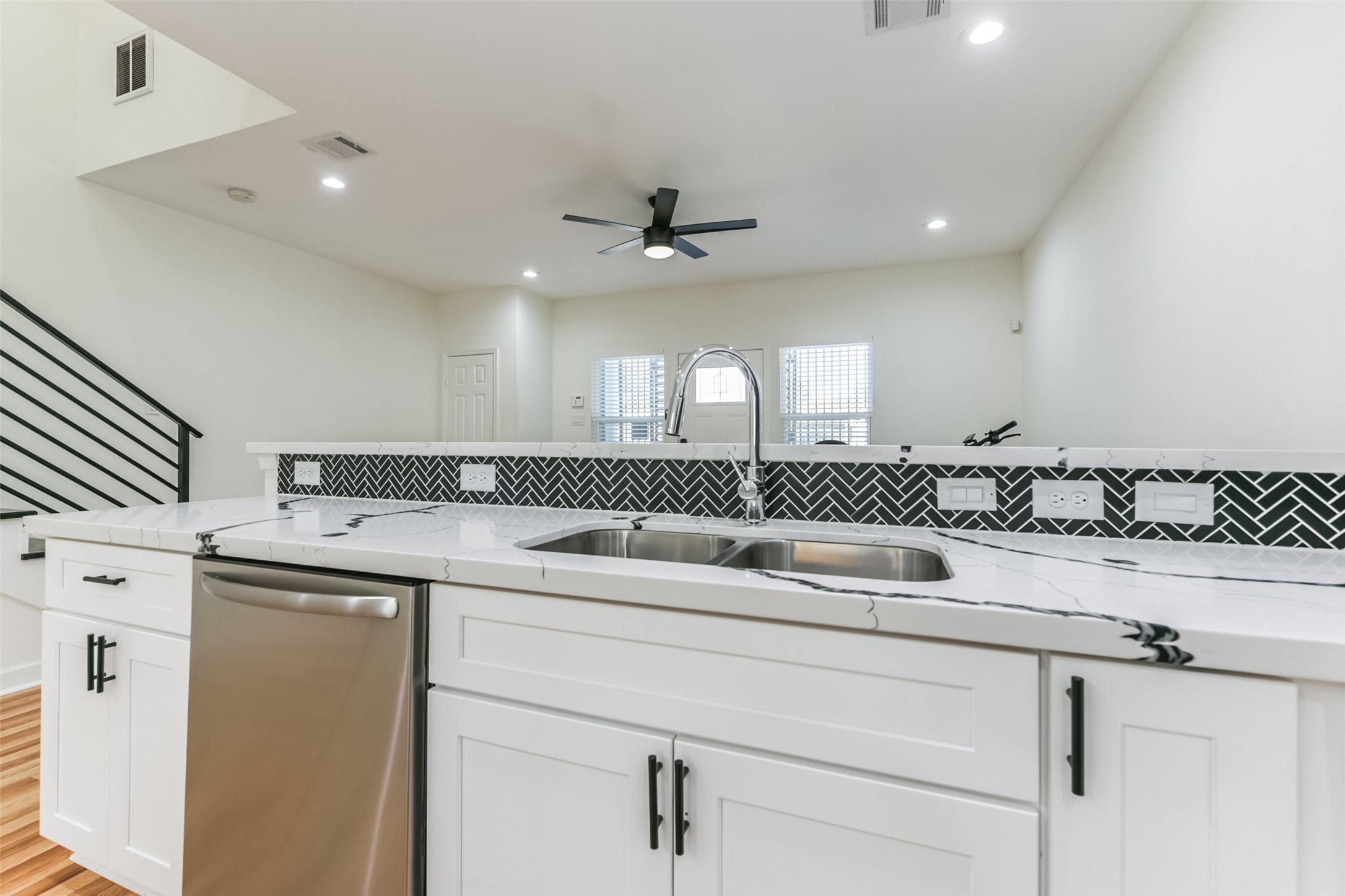 4830 Burma Road, Unit A B Houston, TX 77033 - Photo 16 of 34 a view of a kitchen counter space a sink and dishwasher