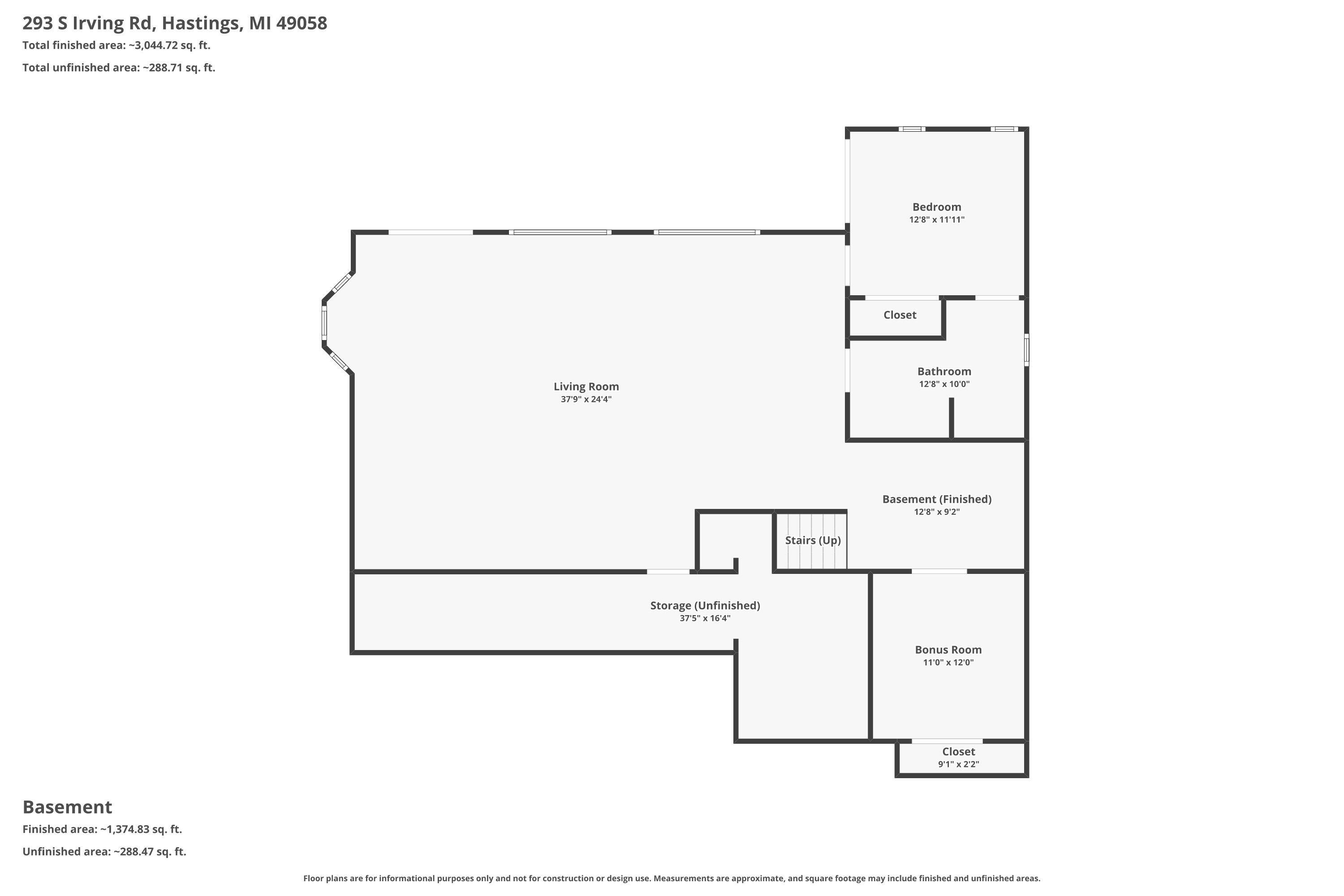293 South Irving Road Hastings, MI 49058 - Photo 32 of 44 Basement