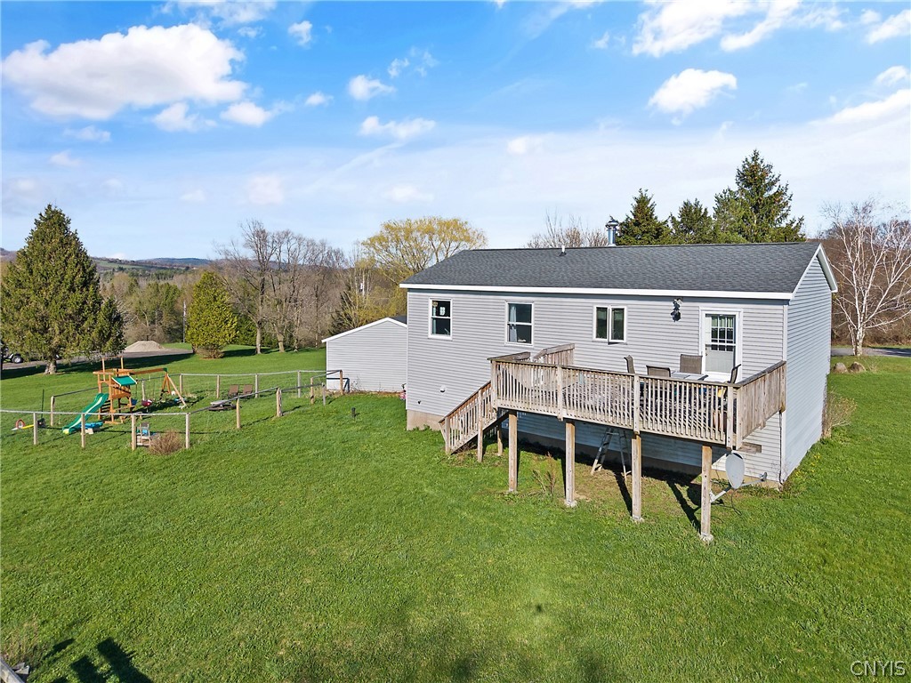 1085 Shackham Road Fabius, NY 13063 - Photo 38 of 46 Drone view, rear of home
