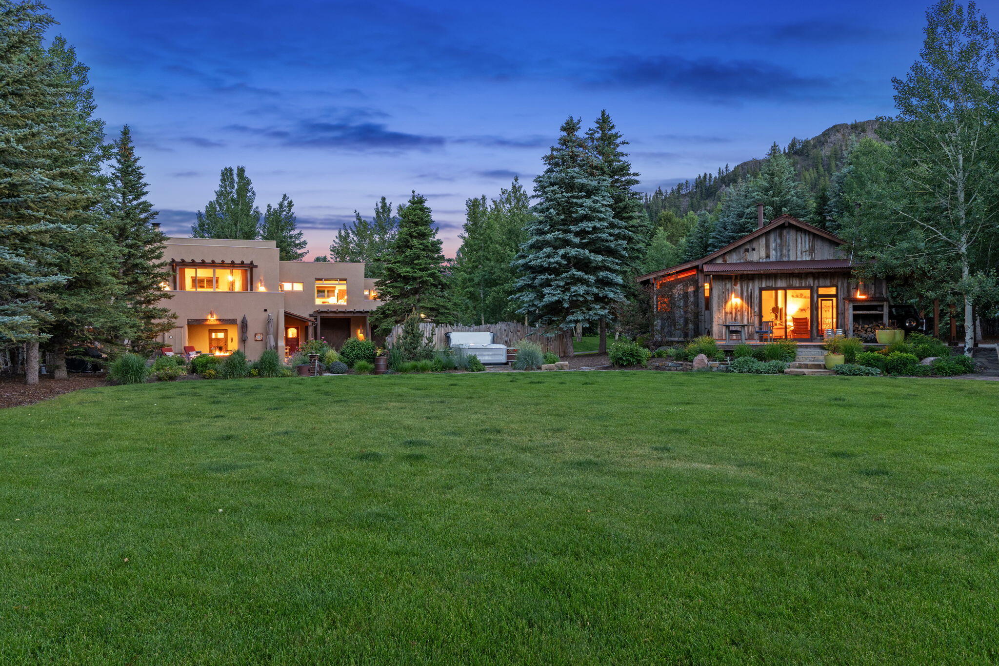 202 Chocolate Gulch Road Ketchum, ID 83340 - Photo 1 of 83 Home and Guest House Twilight2