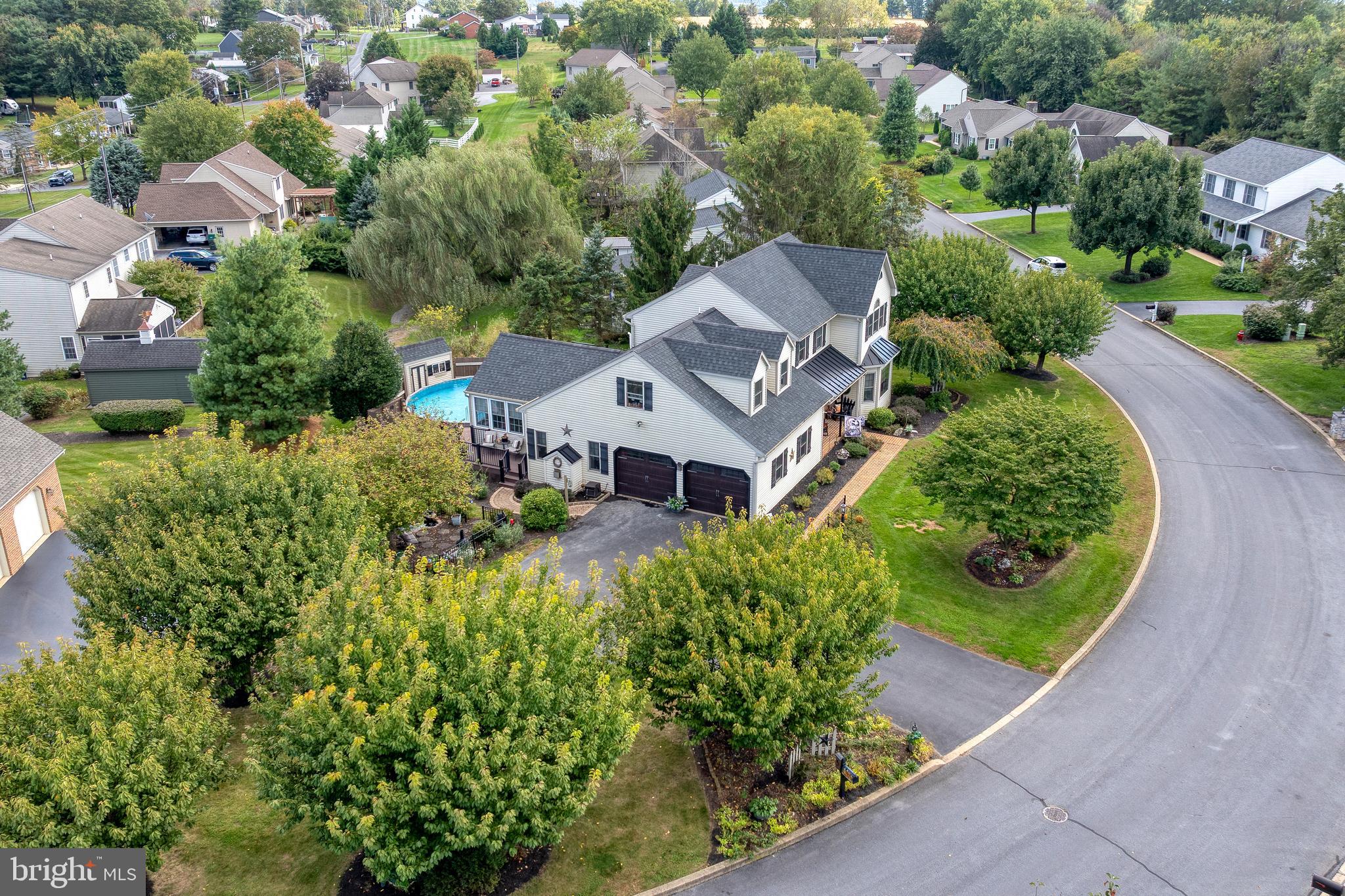 5 Village Drive Lititz, PA 17543 - Photo 55 of 62 an aerial view of a house with a garden