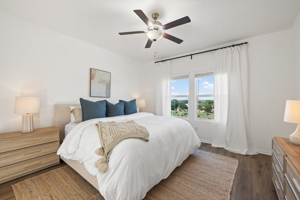 1233 Sweetspire Street Leander, TX 78641 - Photo 5 of 40 Spacious primary suite filled with natural light and peaceful views of the surrounding green space.