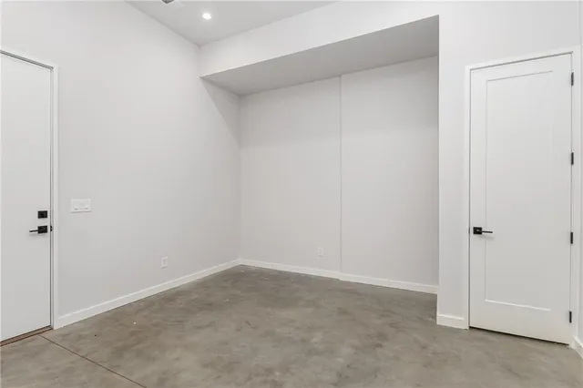 a front view of a building with street