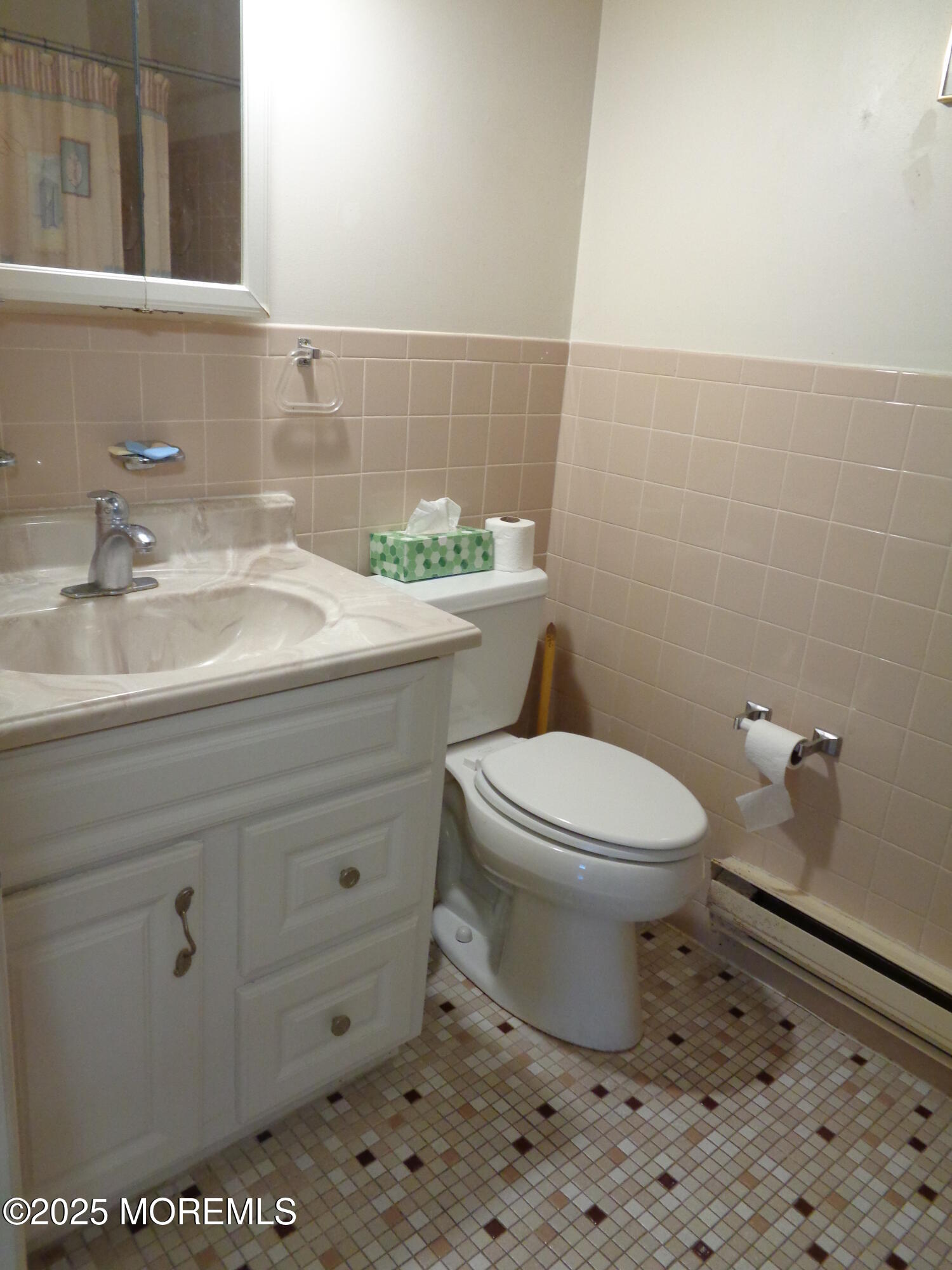 22 A Homestead Drive Whiting, NJ 08759 - Photo 10 of 15 a bathroom with a toilet a sink and a mirror