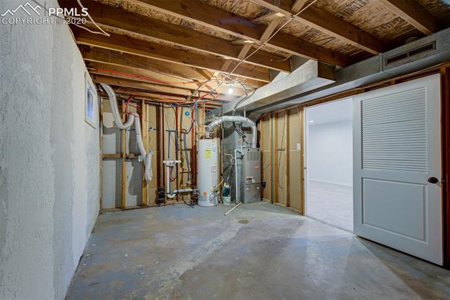 22 North Chelton Road Colorado Springs, CO 80909 - Photo 26 of 27 Laundry/Utility room with storage in basement