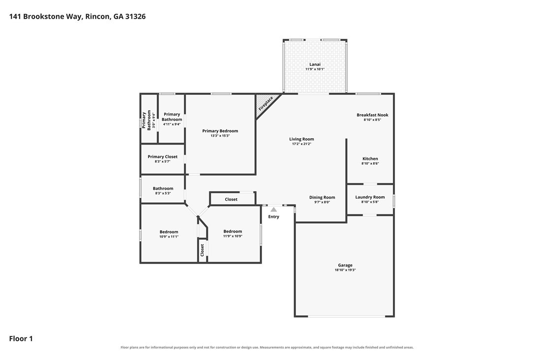 141 Brookstone Way Rincon, GA 31326 - Photo 47 of 47 Floor Plan