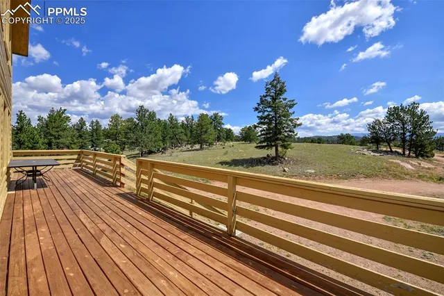 a view of a balcony with a garden