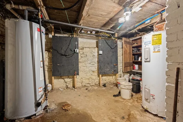 a view of storage and utility room