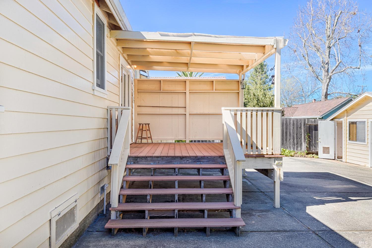 41 Meadow Avenue San Rafael, CA 94901 - Photo 34 of 55 Covered deck right off the kitchen. Easy access to the shop and garden.