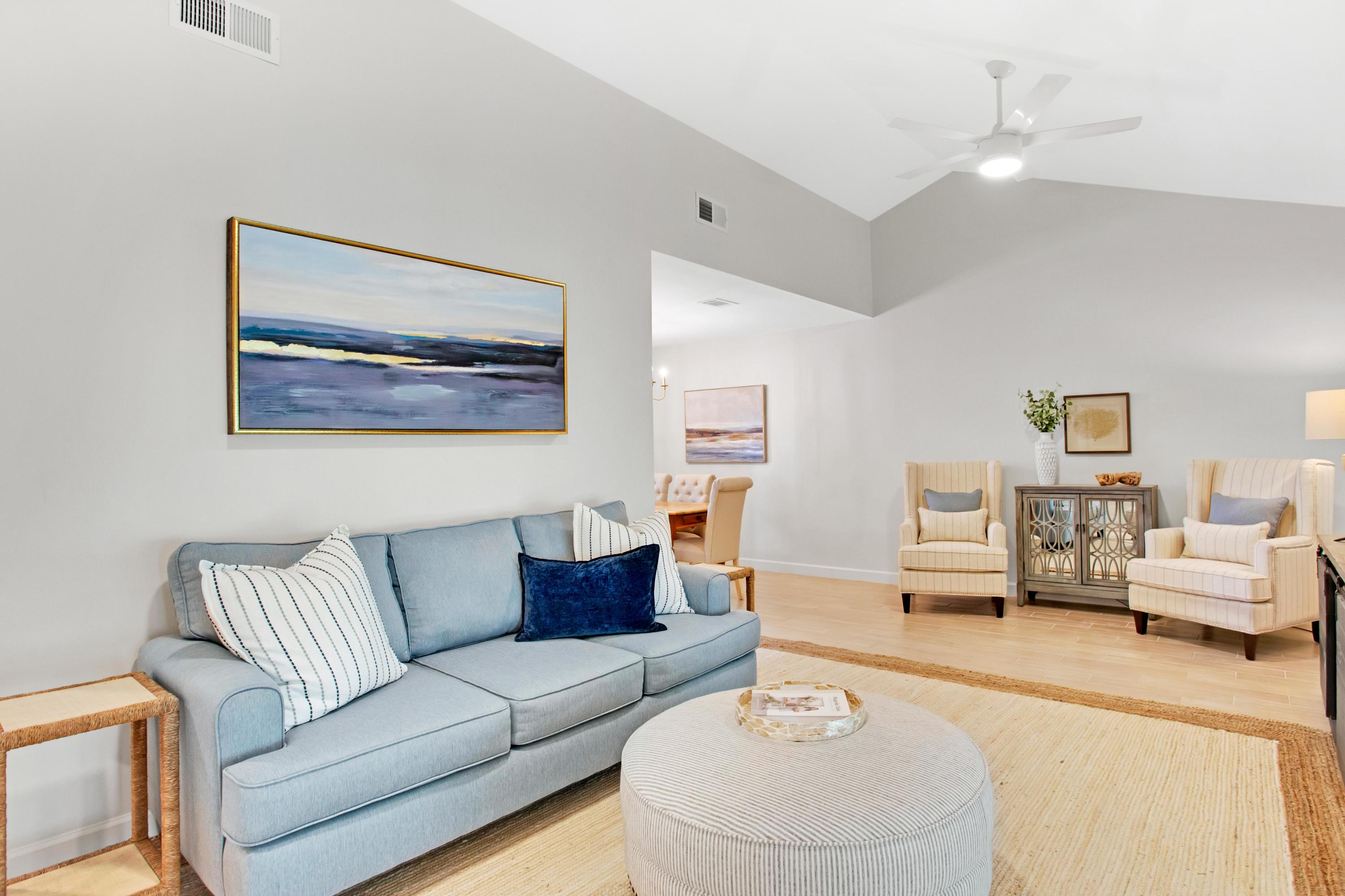 666 Bayou Drive, Unit 666 Miramar Beach, FL 32550 - Photo 6 of 24 a living room with furniture and white walls