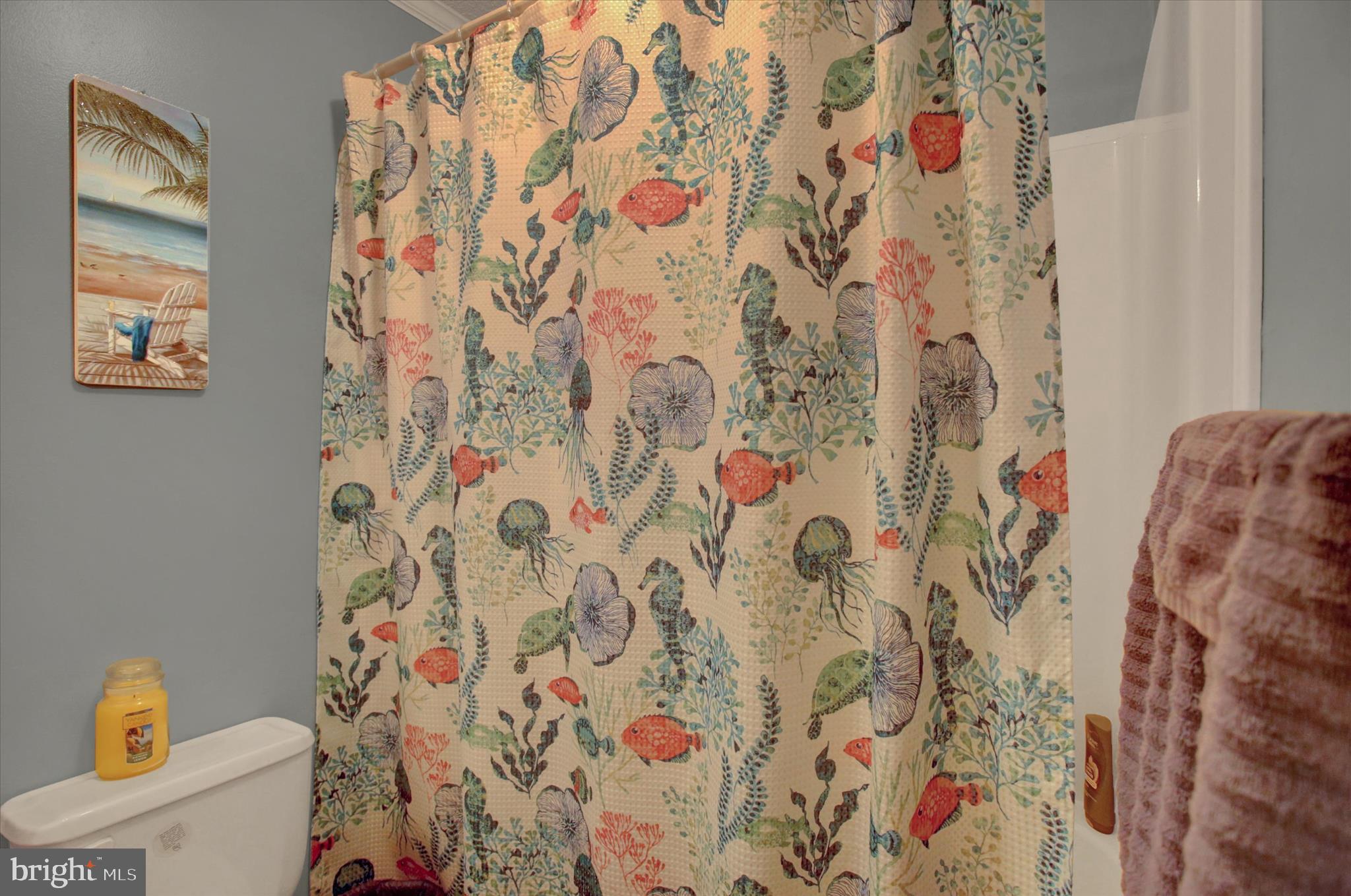 21571 Path Valley Road Dry Run, PA 17220 - Photo 42 of 63 a bathroom with a bathtub and a shower curtain