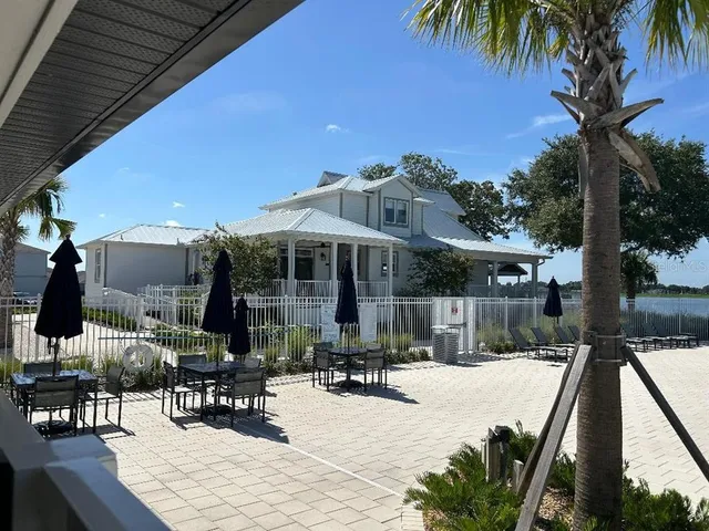 a view of outdoor space with seating area