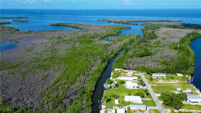 a view of a lake with an outdoor space