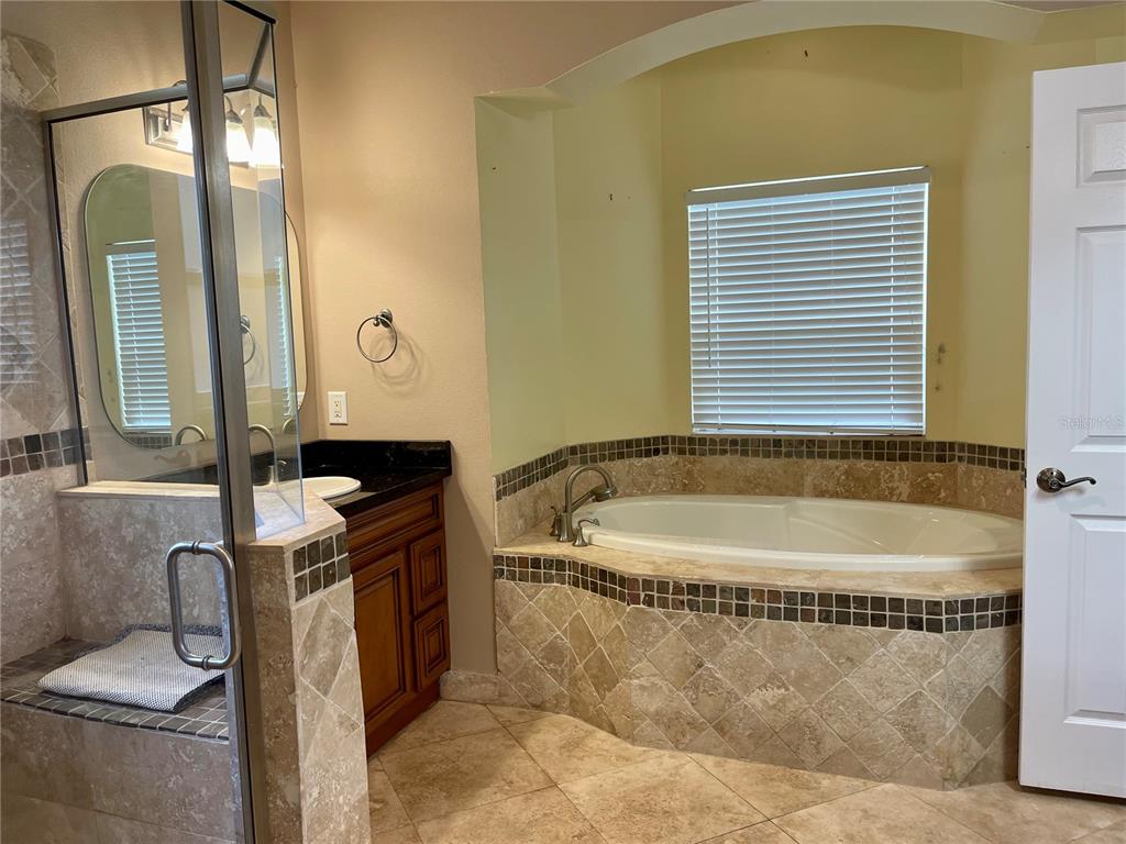 2564 Islander Court Palm Harbor, FL 34683 - Photo 12 of 21 a bathroom with a granite countertop sink and a mirror