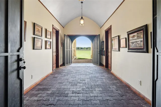 a view of a lake with couches and city view