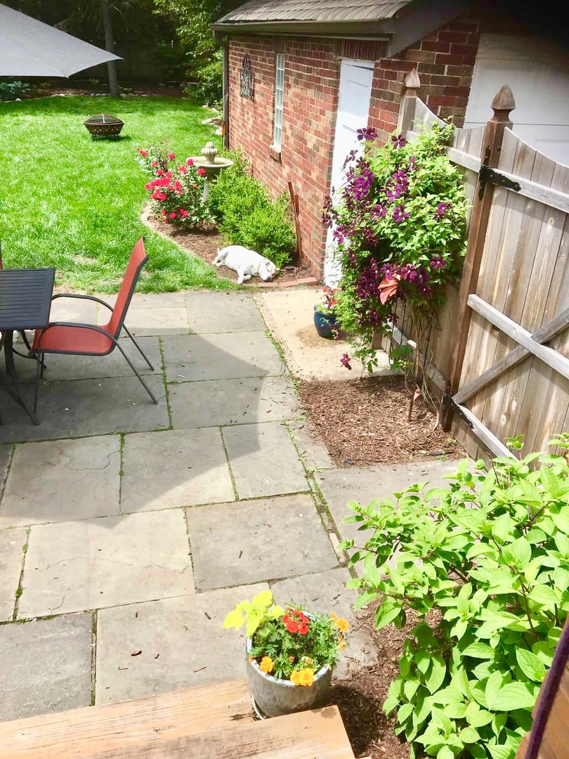 583 Selborne Road Riverside, IL 60546 - Photo 26 of 28 a flower garden with a bench