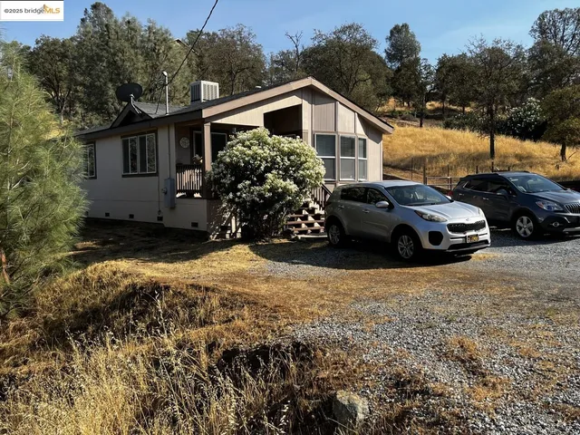 a view of a car parked in front of a house