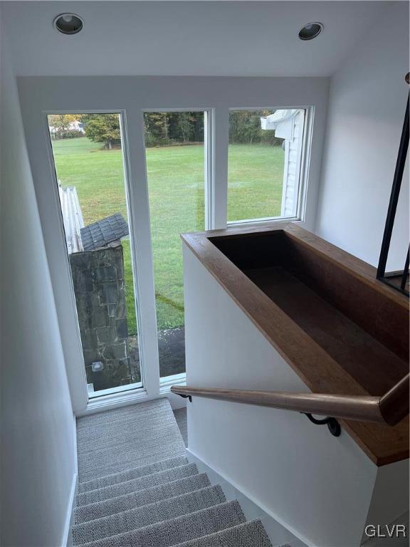 6997 Wimmer Road Bethlehem, PA 18015 - Photo 31 of 44 Back staircase with plenty of natural light
