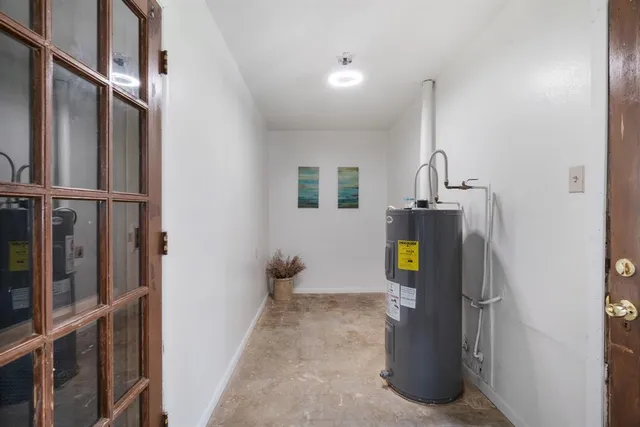 a view of water heater room