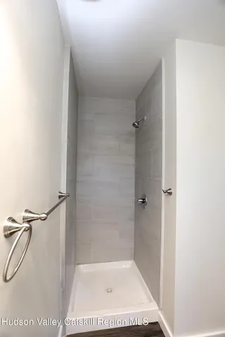 a bathroom with a bath tub