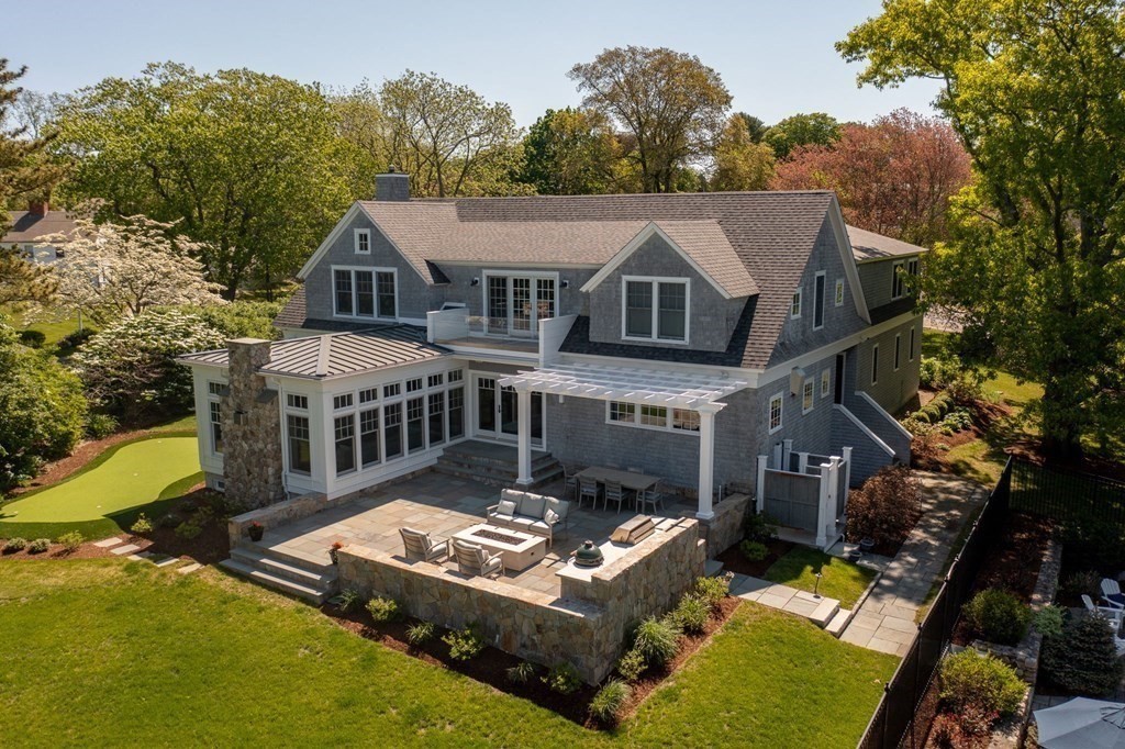 13 Martins Cove Road Hingham, MA 02043 - Photo 23 of 35 an aerial view of a house with a big yard