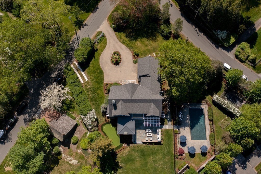 13 Martins Cove Road Hingham, MA 02043 - Photo 29 of 35 an aerial view of a house with a yard and lake view
