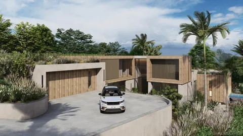 a house view with a garden space