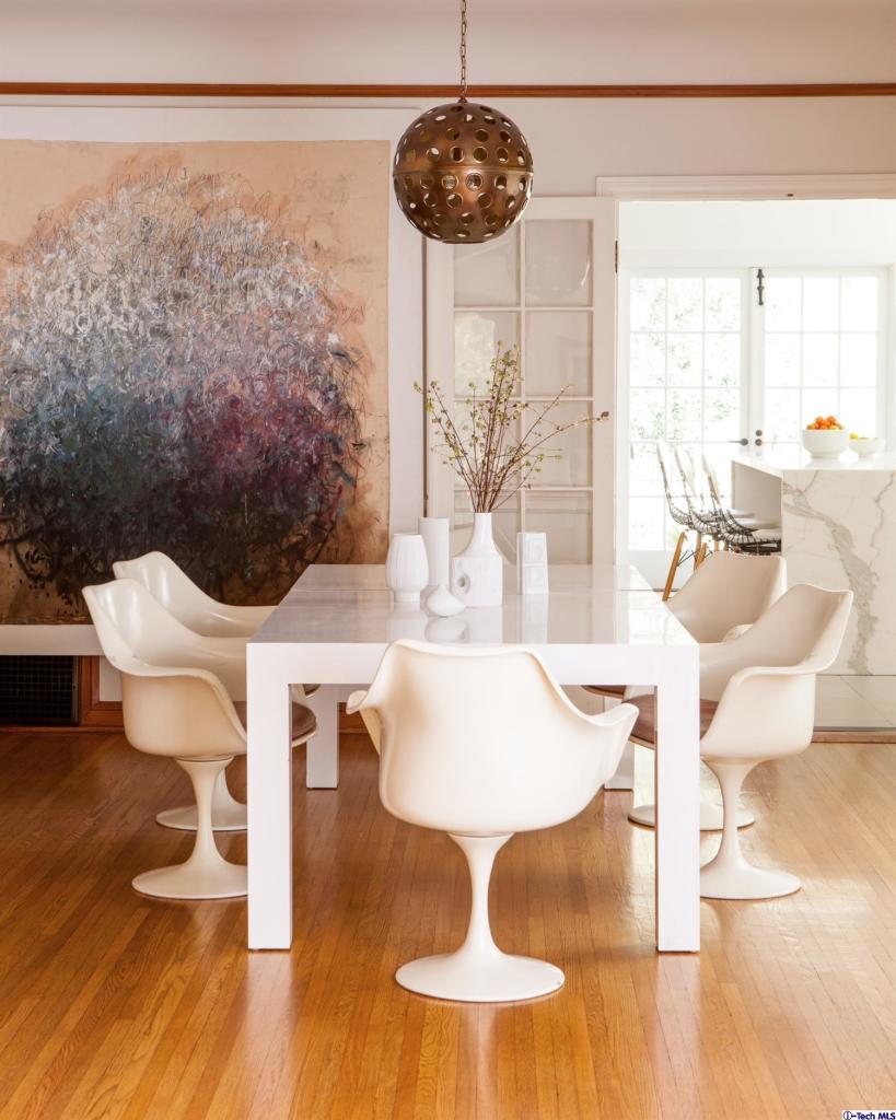 1665 Braeburn Road Altadena, CA 91001 - Photo 6 of 28 a view of a dining room with furniture wooden floor and chandelier